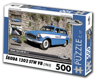 Retro auta Puzzle č. 17 - ŠKODA 1202 STW VB (1965) - 500 dílků