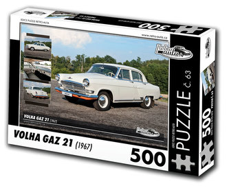 Retro auta Puzzle č. 63 - VOLHA GAZ 21 (1967) - 500 dílků