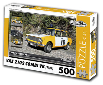 Retro auta Puzzle č. 29 - VAZ 2102 COMBI VB (1981) - 500 dílků