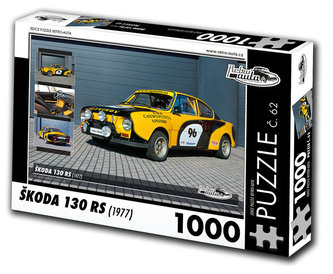 Retro auta Puzzle č. 62 - ŠKODA 130 RS (1977) - 1000 dílků