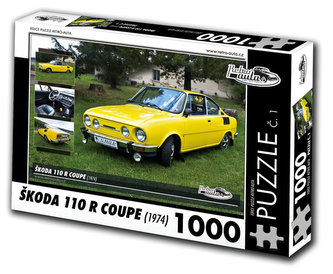 Retro auta Puzzle č. 1 - ŠKODA 110 R COUPE (1974) - 1000 dílků