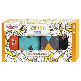 4PACK ponožky crazy Bellinda vícebarevné (BE481044-004 A) L