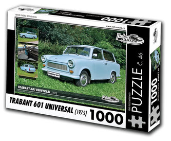 Retro auta Puzzle č. 46 - TRABANT 601 UNIVERSAL (1975) - 1000 dílků