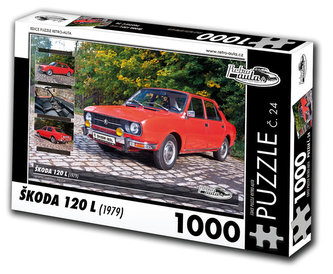 Retro auta Puzzle č. 24 - ŠKODA 120 L (1979) - 1000 dílků