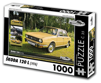 Retro auta Puzzle č. 35 - ŠKODA 120 L (1976) - 1000 dílků