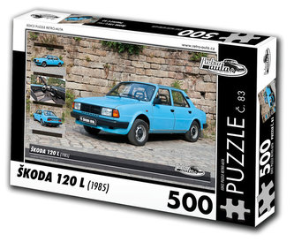 Retro auta Puzzle č. 83 - ŠKODA 120 L (1985) - 500 dílků