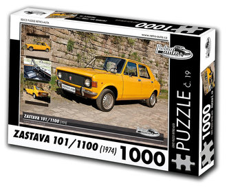 Retro auta Puzzle č. 19 - ZASTAVA 101/1100 (1974) - 1000 dílků