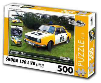 Retro auta Puzzle č. 3 - ŠKODA 120 L VB (1983) - 500 dílků
