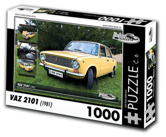 Retro auta Puzzle č. 6 - VAZ 2101 (1981) - 1000 dílků