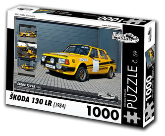 Retro auta Puzzle č. 59 - ŠKODA 130 LR (1984) - 1000 dílků