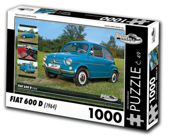 Retro auta Puzzle č. 49 - FIAT 600 D (1964) - 1000 dílků