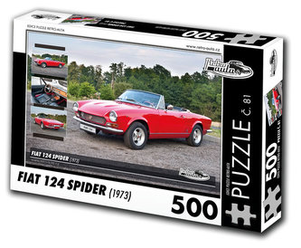 Retro auta Puzzle č. 81 - FIAT 124 SPIDER (1973) - 500 dílků