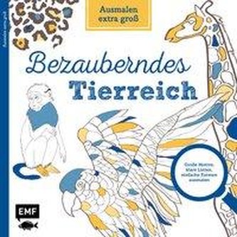 Ausmalen extra groß - Bezauberndes Tierreich