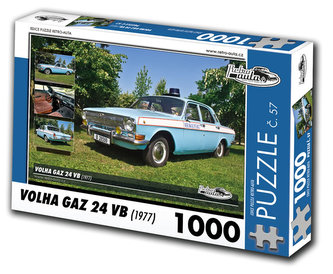 Retro auta Puzzle č. 57 - VOLHA GAZ 24 VB (1977) - 1000 dílků