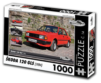 Retro auta Puzzle č. 14 - ŠKODA 120 GLS (1984) - 1000 dílků