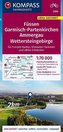 KOMPASS Fahrradkarte Füssen, Garmisch-Partenkirchen, Ammergau, Wettersteingebirge 1:70.000, FK 3350