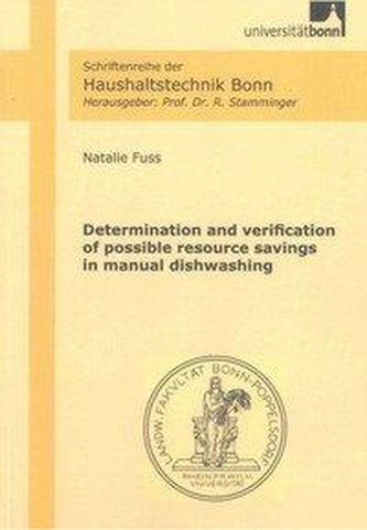 Determination and verification of possible resource savings in manual dishwashing