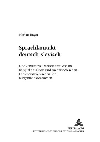 Sprachkontakt deutsch-slavisch