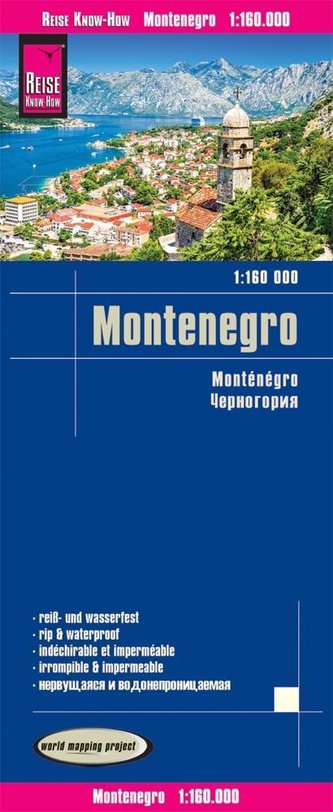 Reise Know-How Landkarte Montenegro 1:160.000