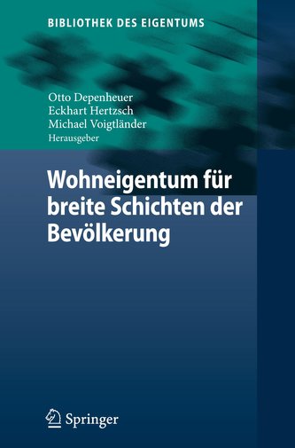 Wohneigentum für breite Schichten der Bevölkerung