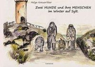 Zwei Hunde und ihre Menschen im Winter auf Sylt