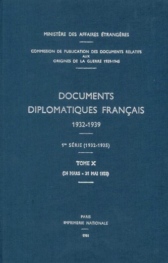 Documents diplomatiques français 1932 . 1939