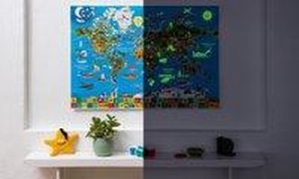 Nachtleuchtekarte. Poster