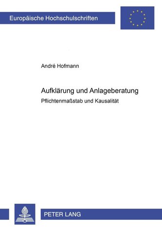 Aufklärung und Anlageberatung
