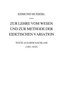 Zur Lehre vom Wesen und zur Methode der eidetischen Variation