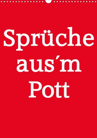 Sprüche aus´m Pott (Wandkalender 2021 DIN A3 hoch)