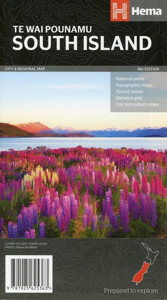 Map New Zealand South Island 1: 1000 000