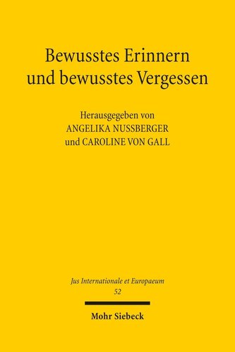 Bewusstes Erinnern und bewusstes Vergessen