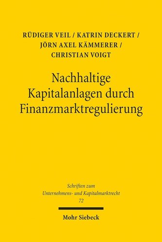 Nachhaltige Kapitalanlagen durch Finanzmarktregulierung