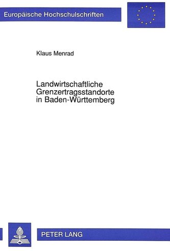 Landwirtschaftliche Grenzertragsstandorte in Baden-Württemberg