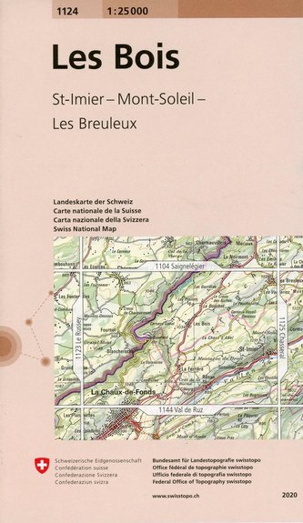 Swisstopo 1 : 25 000 Les Bois