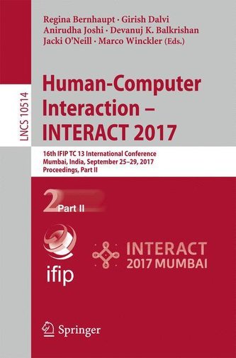 Human-Computer Interaction - INTERACT 2017 - Part II