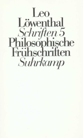 Philosophische Frühschriften