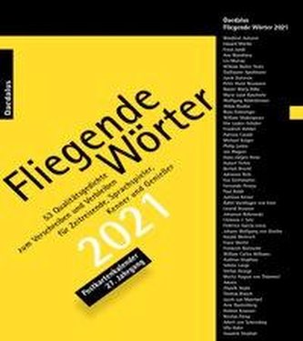 Fliegende Wörter 2021 Postkartenkalender