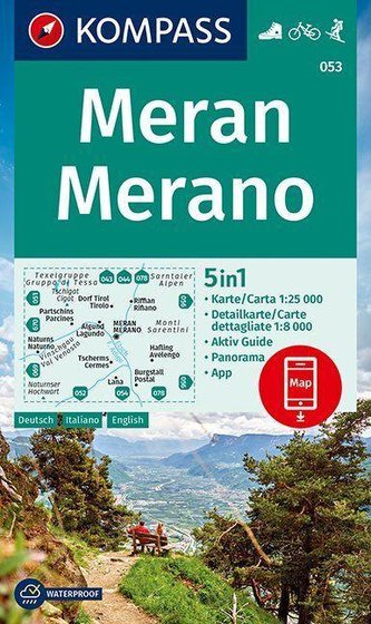 KOMPASS Wanderkarte Meran, Merano 1:25 000