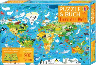Puzzle und Buch: Tiere der Welt