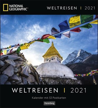 Weltreisen Postkartenkalender National Geographic Kalender 2021