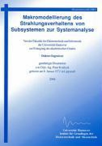 Makromodellierung des Strahlungsverhaltens von Subsystemen zur Systemanalyse