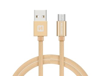 Kabel SWISSTEN USB/Micro USB 1,2m zlatý