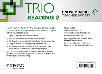 Trio Reading 2 Online Teachers Access Card Pack