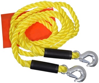 Lano tažné 5000kg s karabinami COMPASS 01233