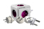 Zásuvka POWERCUBE REWIRABLE USB PURPLE + TRAVEL PLUGS