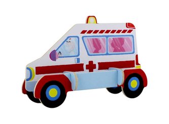 RoboTime Dřevěné sřední 3D puzzle sanitka