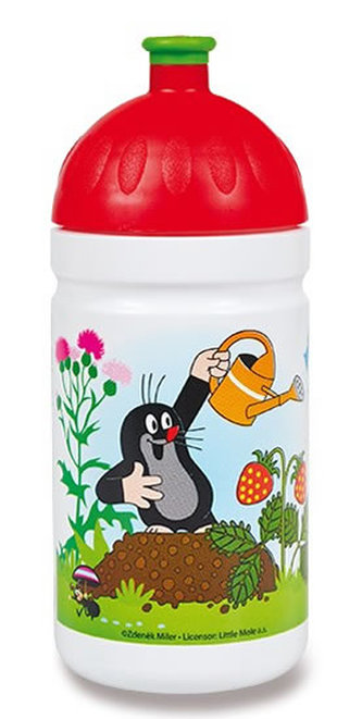 Zdravá lahev - Krtek a jahody, červená 0,5l