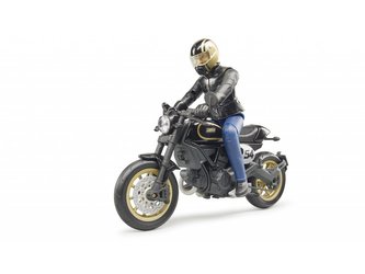 Bruder 63050 BWORLD Motocykl Scrambler Ducati Cafe Racer s jezdcem Bruder 63050 BWORLD Motocykl Scrambler Ducati Cafe Racer s jezdcem