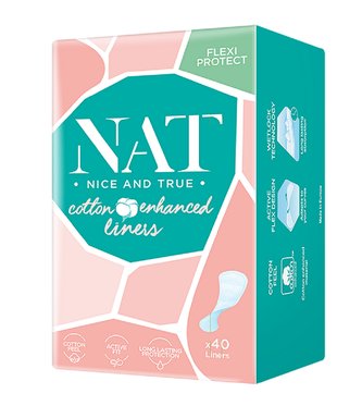 Slipové vložky NAT nice & true s bavlnou (40 ks)